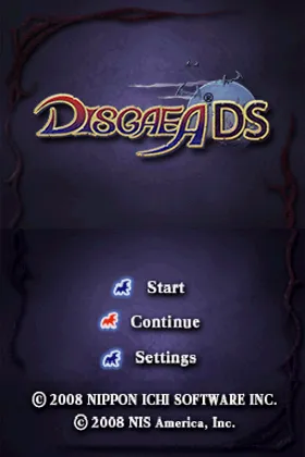 Disgaea DS (USA) screen shot title